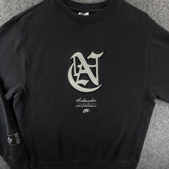 Nike Ambassadors Club Fleece Sweatshirt Sportswear Black Pullover Small Adult - Picture 2 of 14